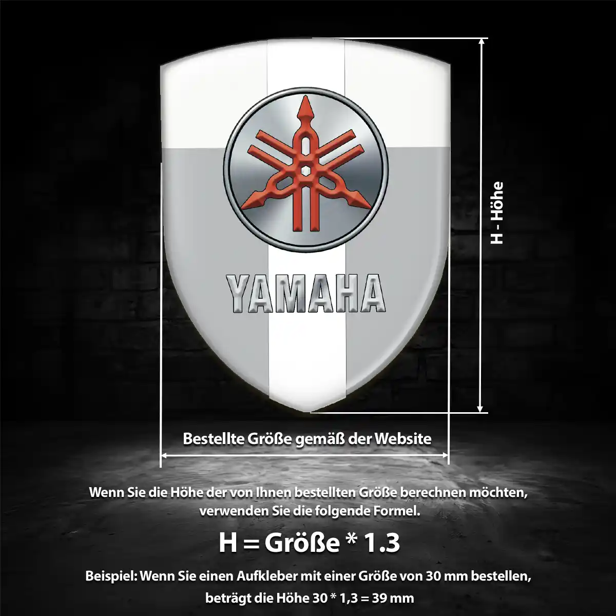 Yamaha Silikon Aufkleber Wappen Auto Premiumqualität
