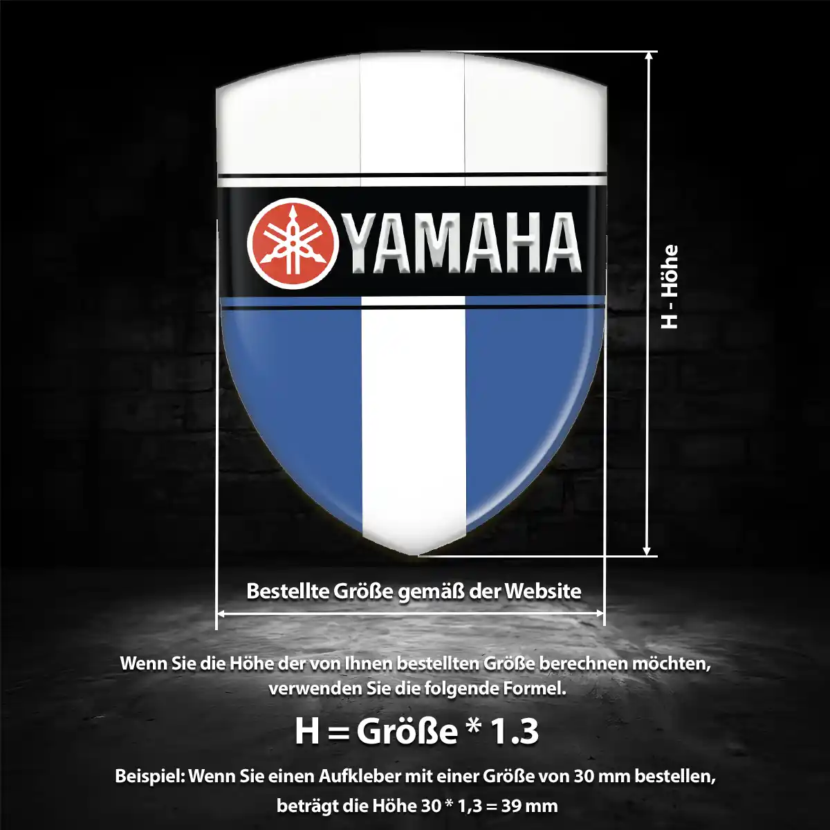 Yamaha Silikon Aufkleber Wappen Auto Sonderedition