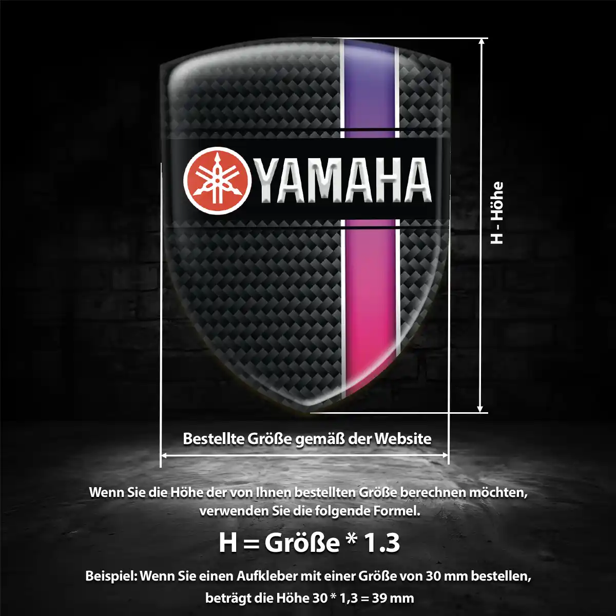 Yamaha Silikon Aufkleber Wappen Auto Tuningfahrzeug