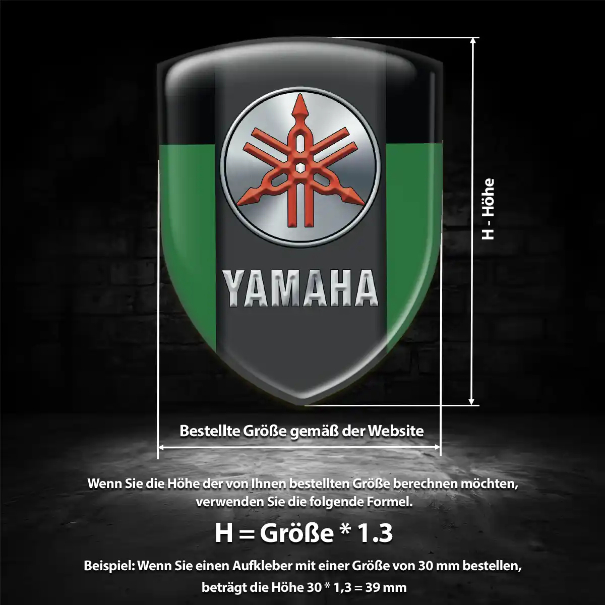 Yamaha Silikon Aufkleber Wappen Überzeugende Qualität