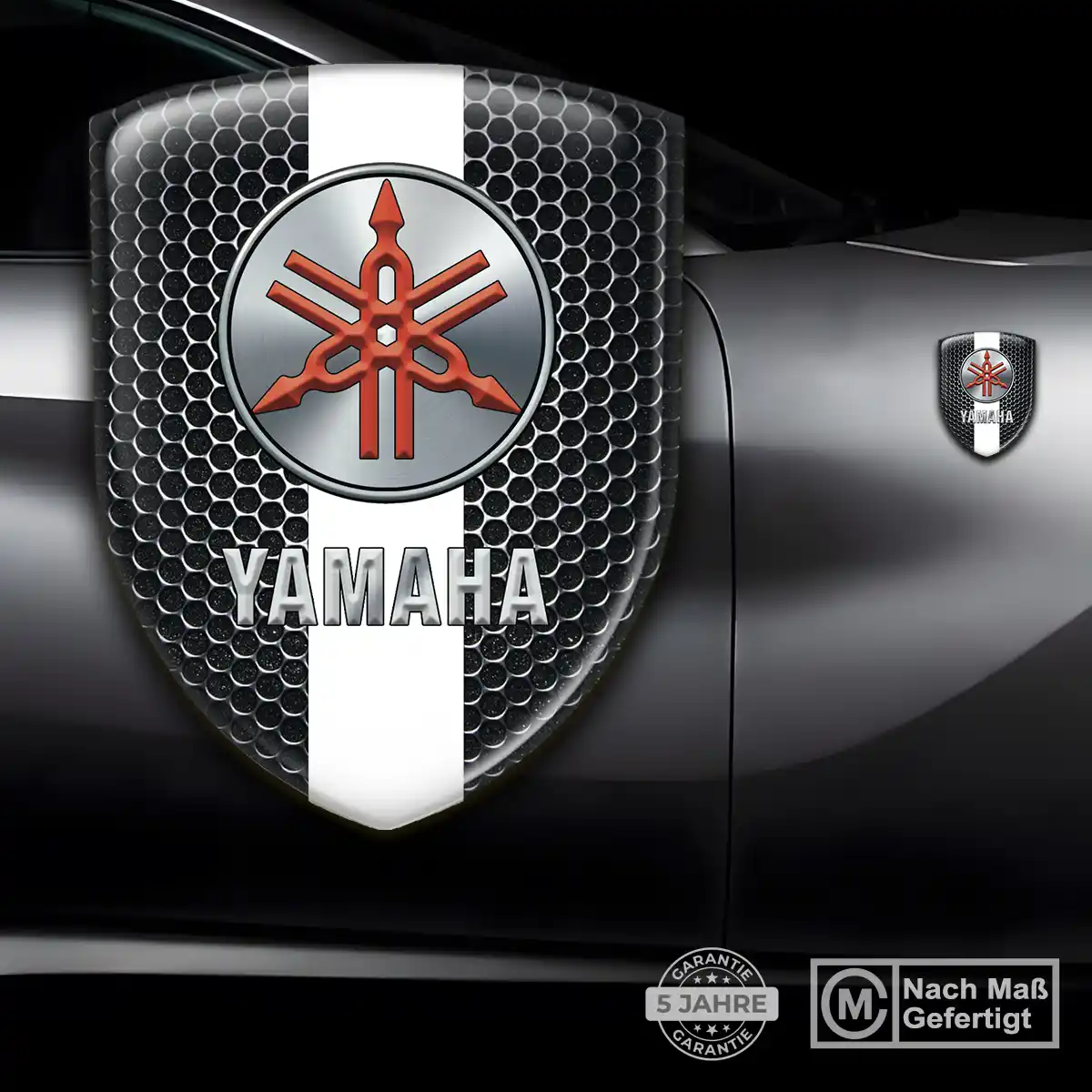 Yamaha Silikon Aufkleber Wappen Edles Design