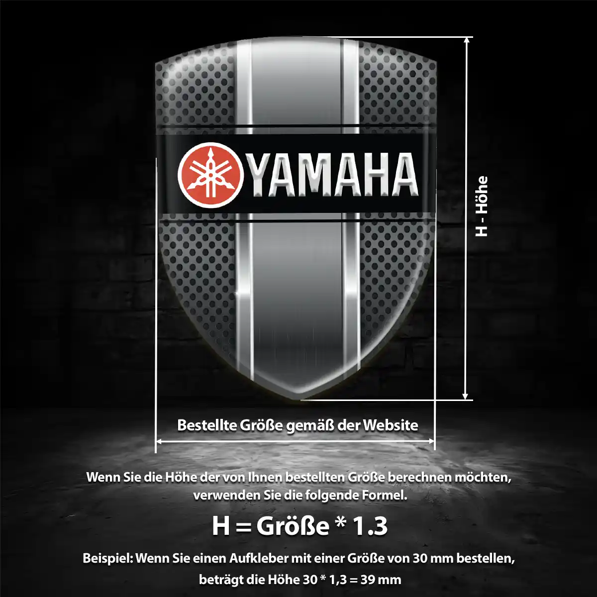 Yamaha Silikon Aufkleber Wappen Höchste Qualität