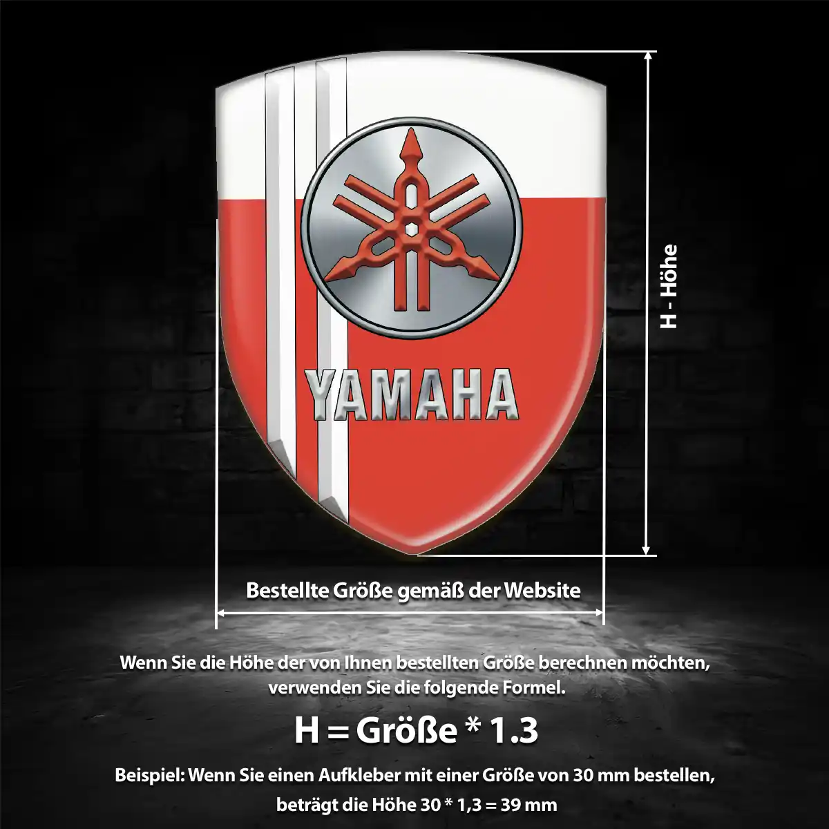 Yamaha Silikon Aufkleber Wappen Hohe Qualität