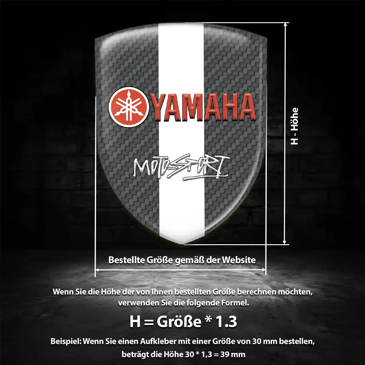 Yamaha Silikon Aufkleber Wappen Interieurdesign