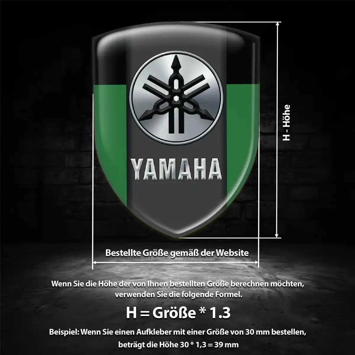 Yamaha Silikon Aufkleber Wappen Luxus-Edition