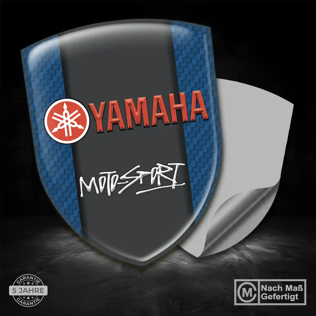 Yamaha Silikon Aufkleber Wappen Premium-Edition