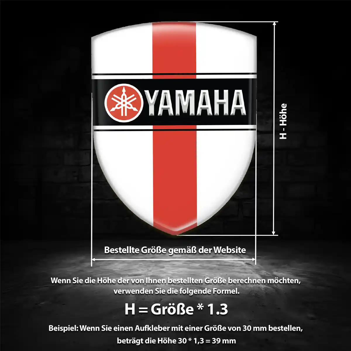 Yamaha Silikon Aufkleber Wappen Spitzenqualität