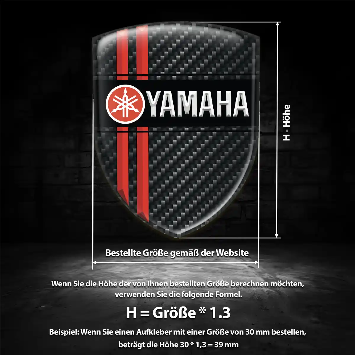 Yamaha Silikon Aufkleber Wappen Stilvolles Design
