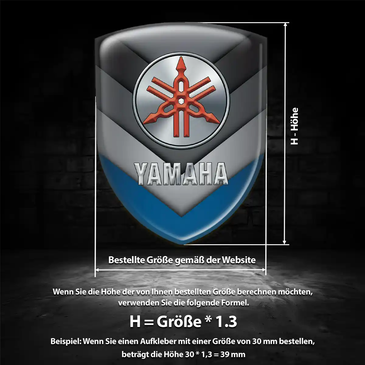 Yamaha Wappen Aufkleber Auto Edles Design