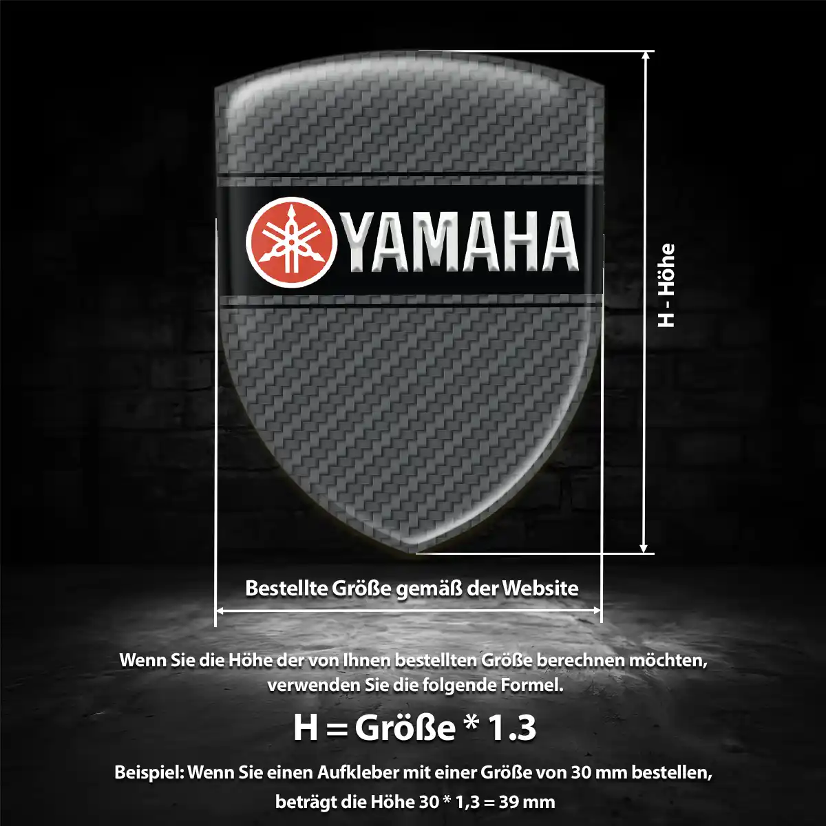 Yamaha Wappen Aufkleber Edles Design