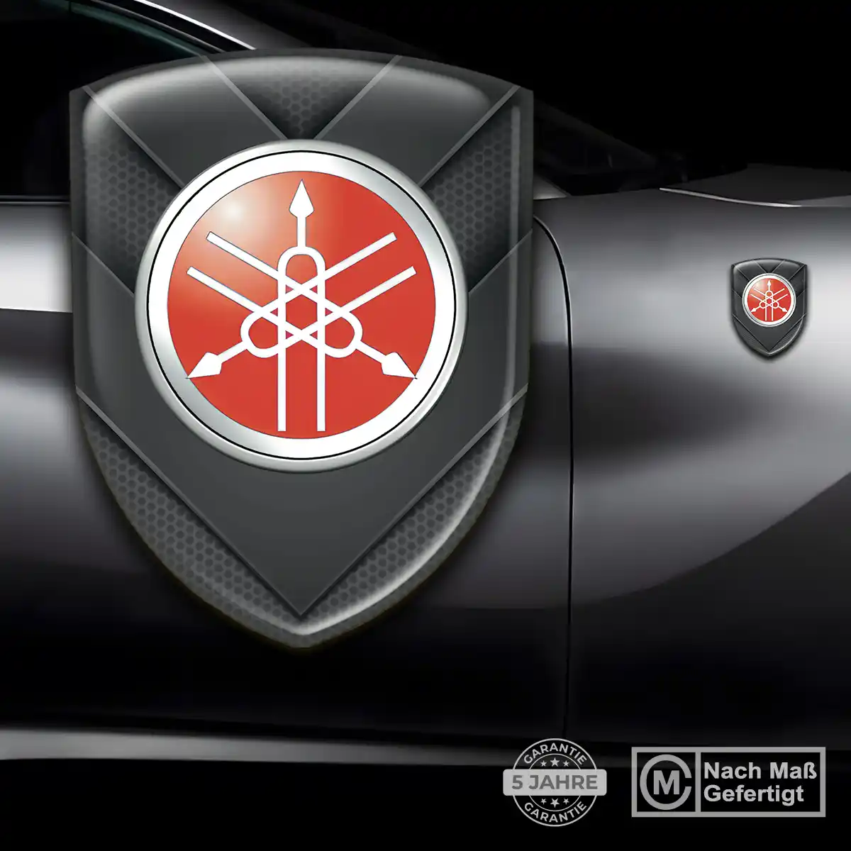 Yamaha Wappen Aufkleber Elegantes Design