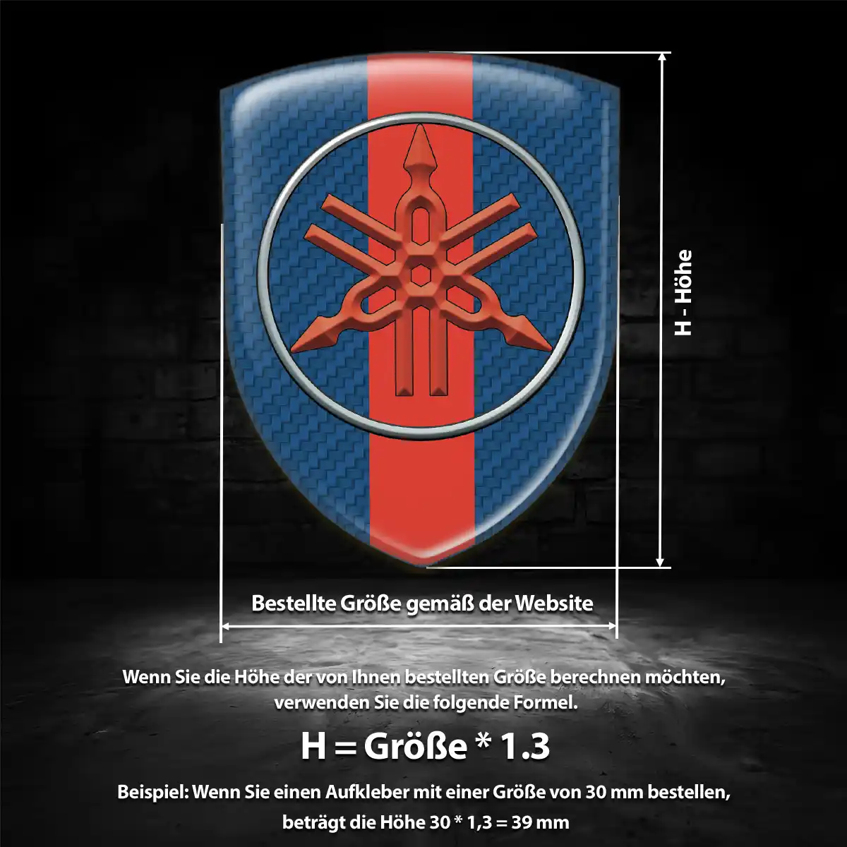 Yamaha Wappen Aufkleber Emblem Anspruchsvolles Design