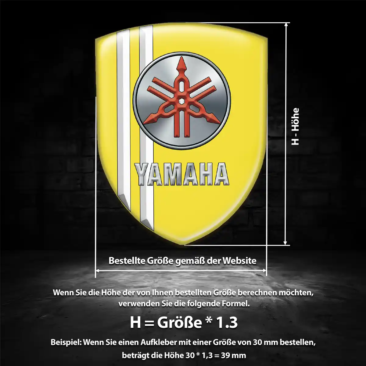 Yamaha Wappen Aufkleber Emblem Auto Edles Design