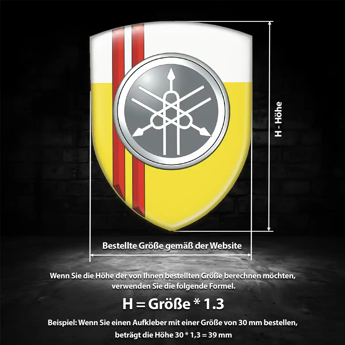 Yamaha Wappen Aufkleber Emblem Auto Elegantes Design