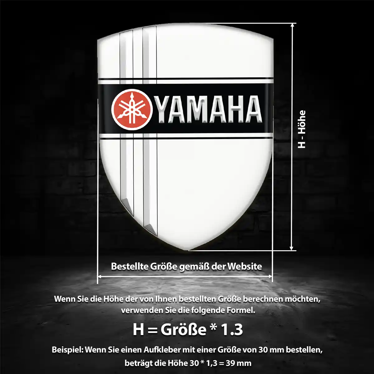 Yamaha Wappen Aufkleber Emblem Auto Hochwertiges Harz