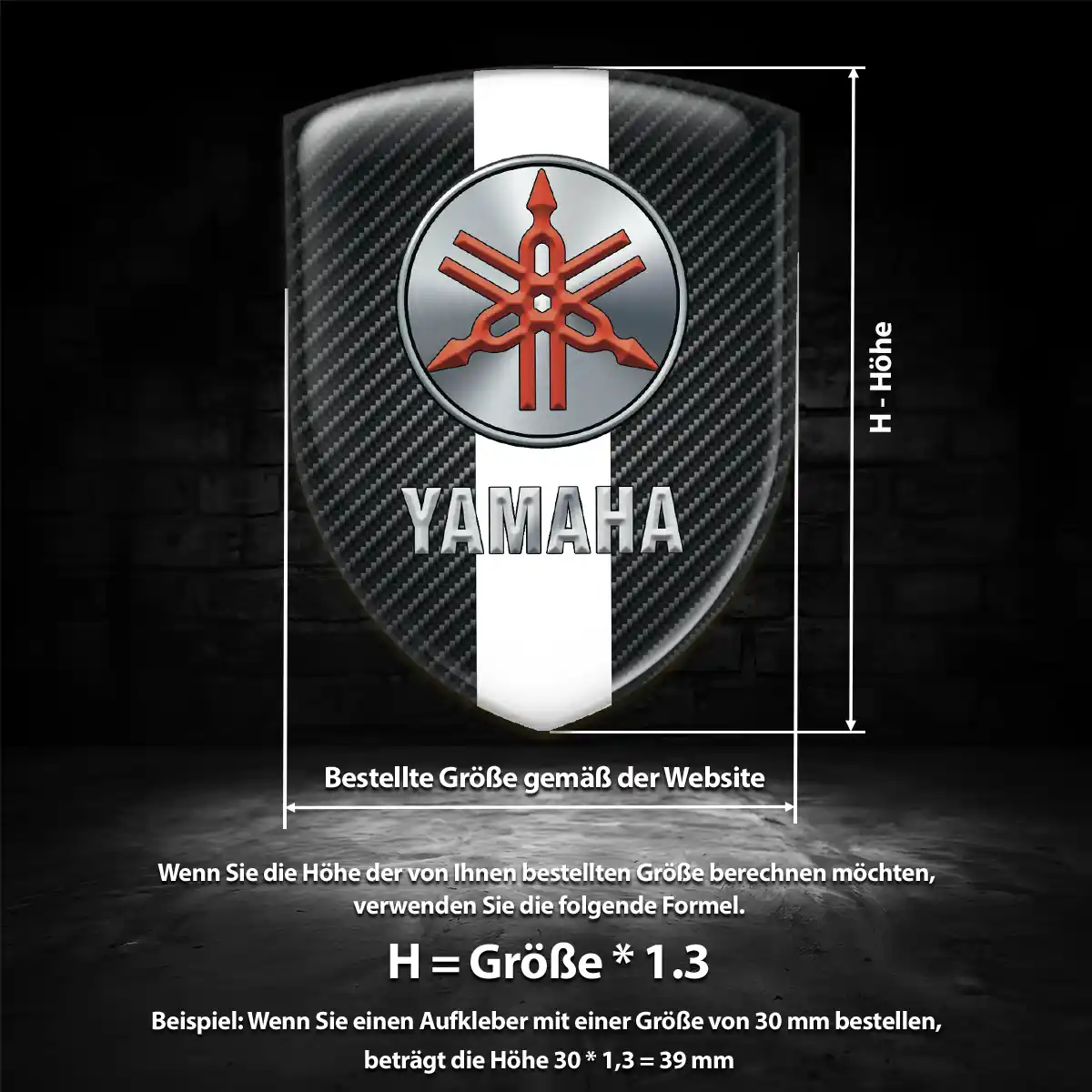 Yamaha Wappen Aufkleber Emblem Auto Interieurdesign