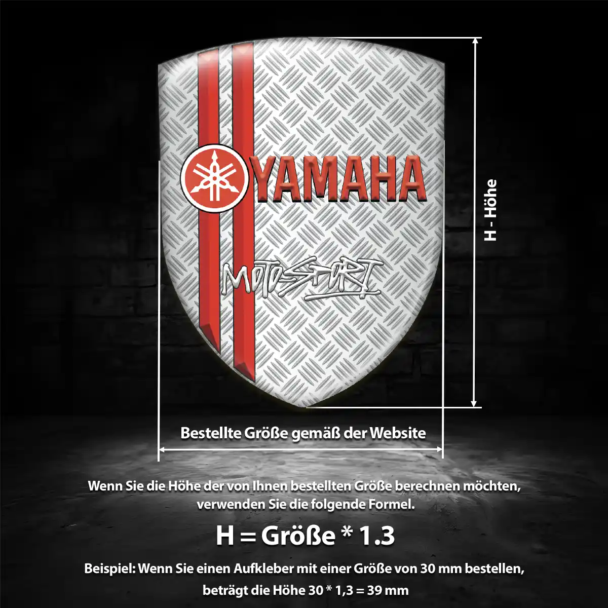 Yamaha Wappen Aufkleber Emblem Überzeugende Qualität