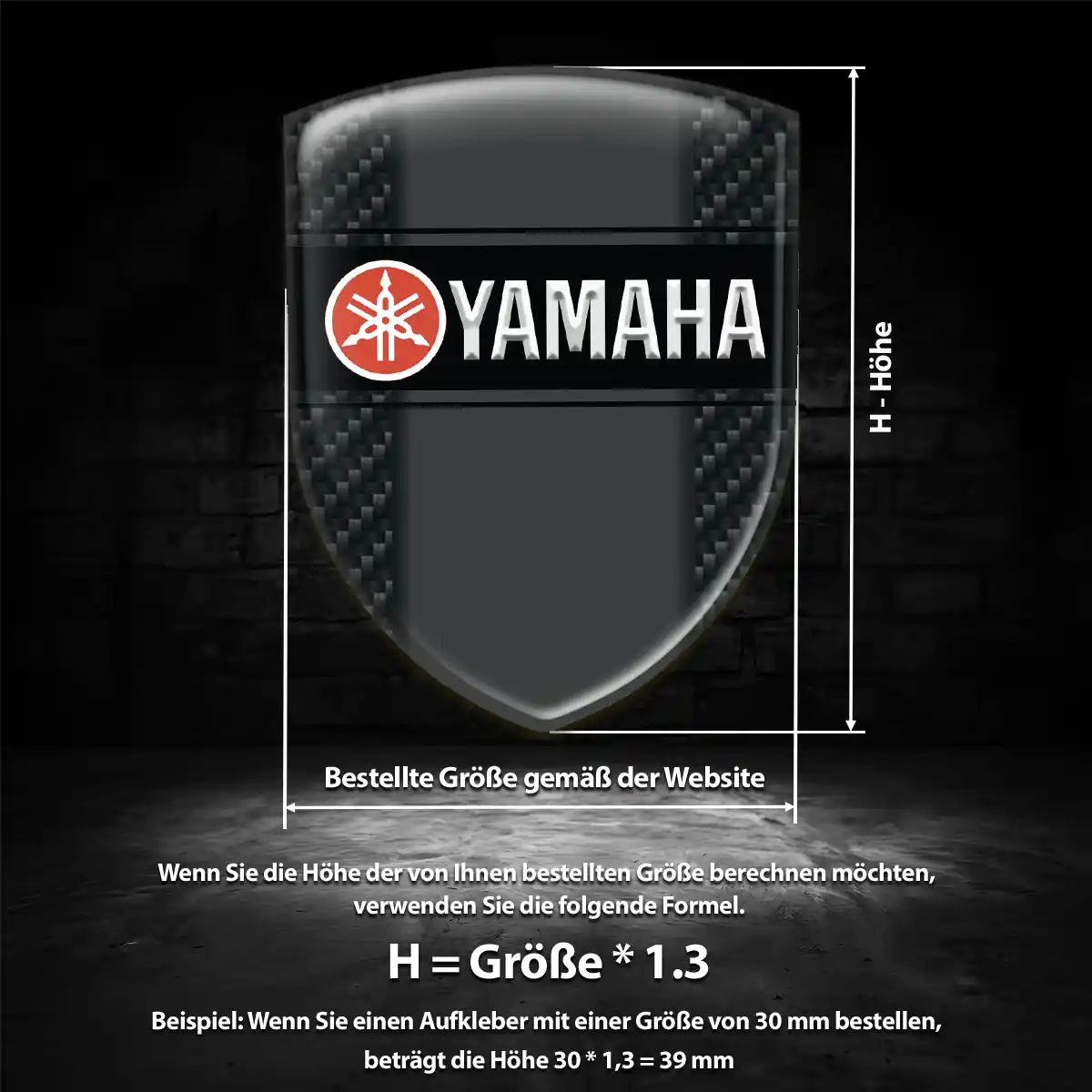 Yamaha Wappen Aufkleber Emblem Edles Design