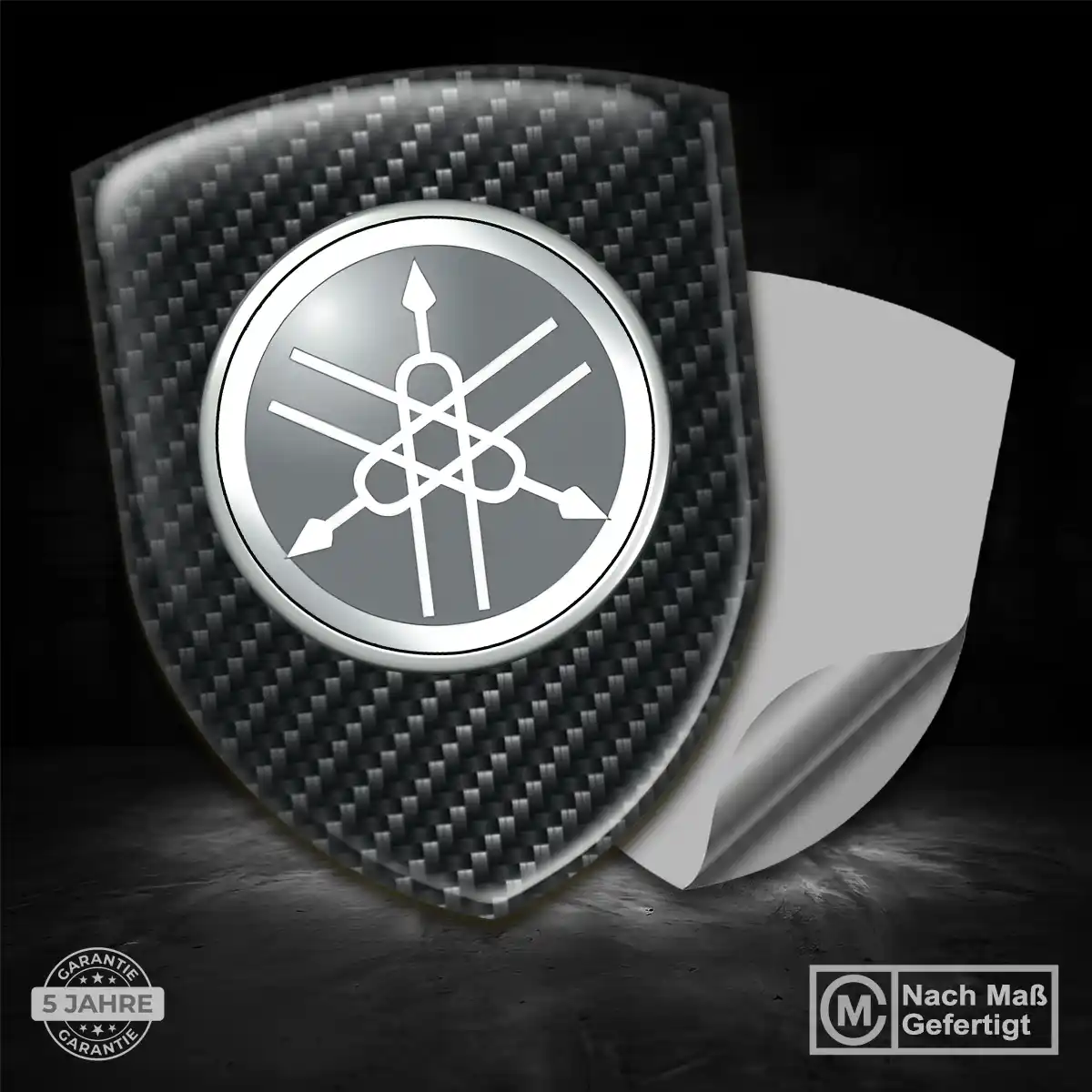 Yamaha Wappen Aufkleber Emblem Elegantes Design