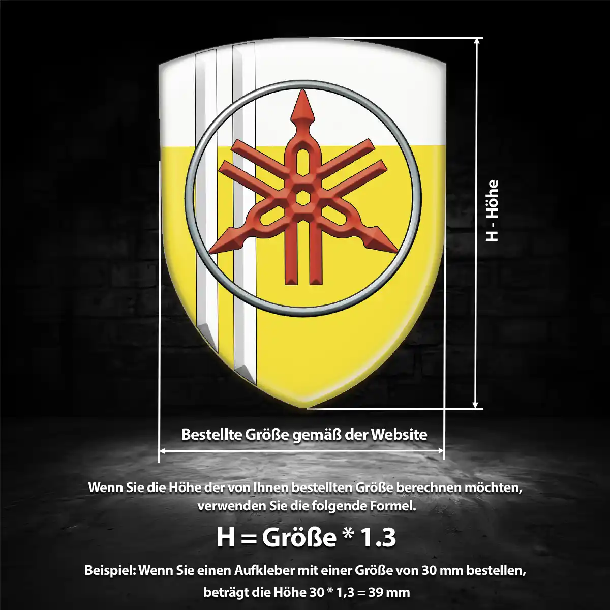 Yamaha Wappen Aufkleber Emblem Erstklassige Qualität