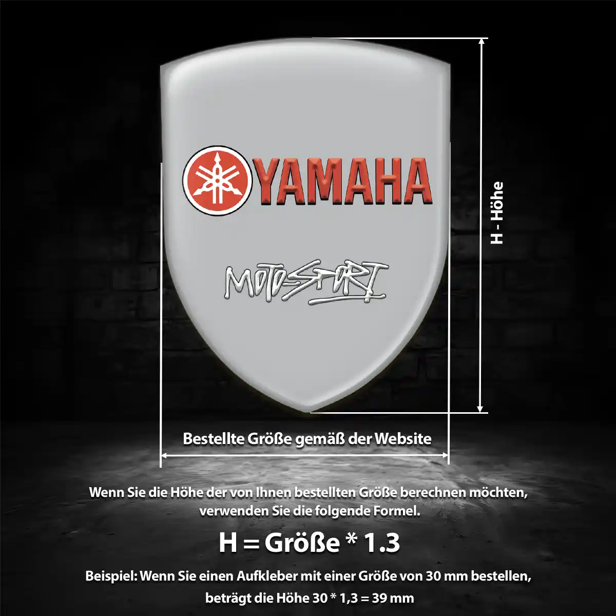 Yamaha Wappen Aufkleber Emblem Exklusiv-Edition