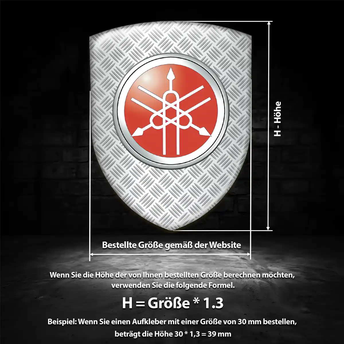 Yamaha Wappen Aufkleber Emblem Höchste Qualität