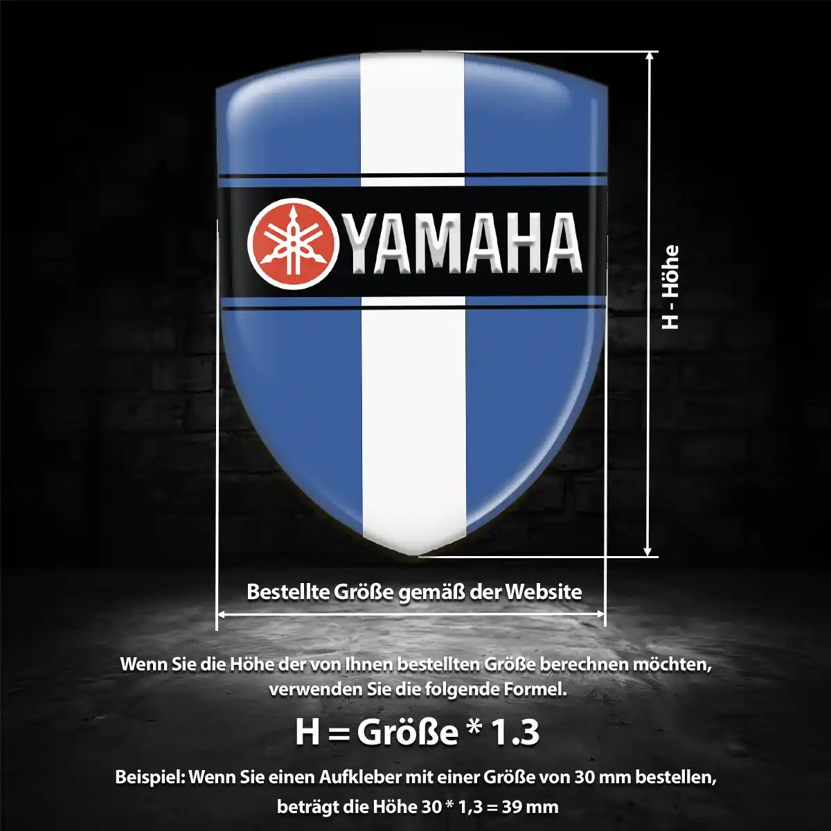 Yamaha Wappen Aufkleber Emblem Hohe Qualität