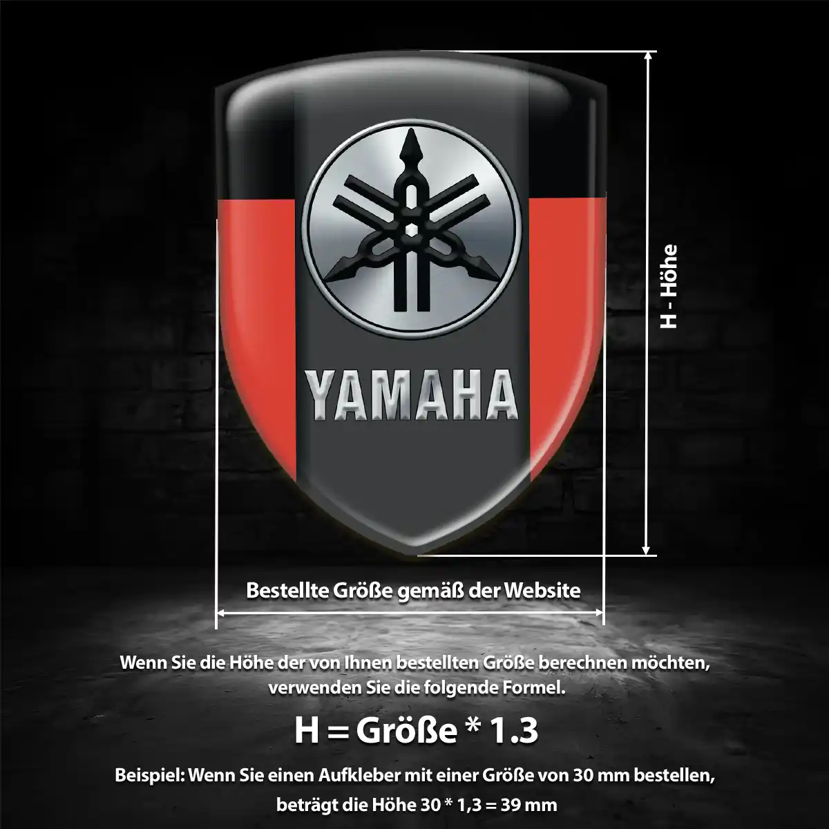 Yamaha Wappen Aufkleber Emblem Limitierte Auflage