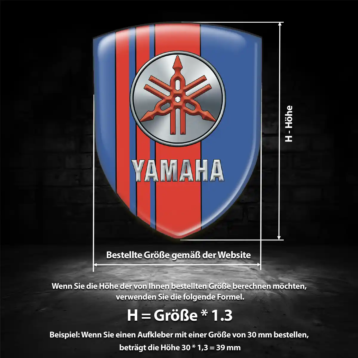 Yamaha Wappen Aufkleber Emblem Luxus-Edition