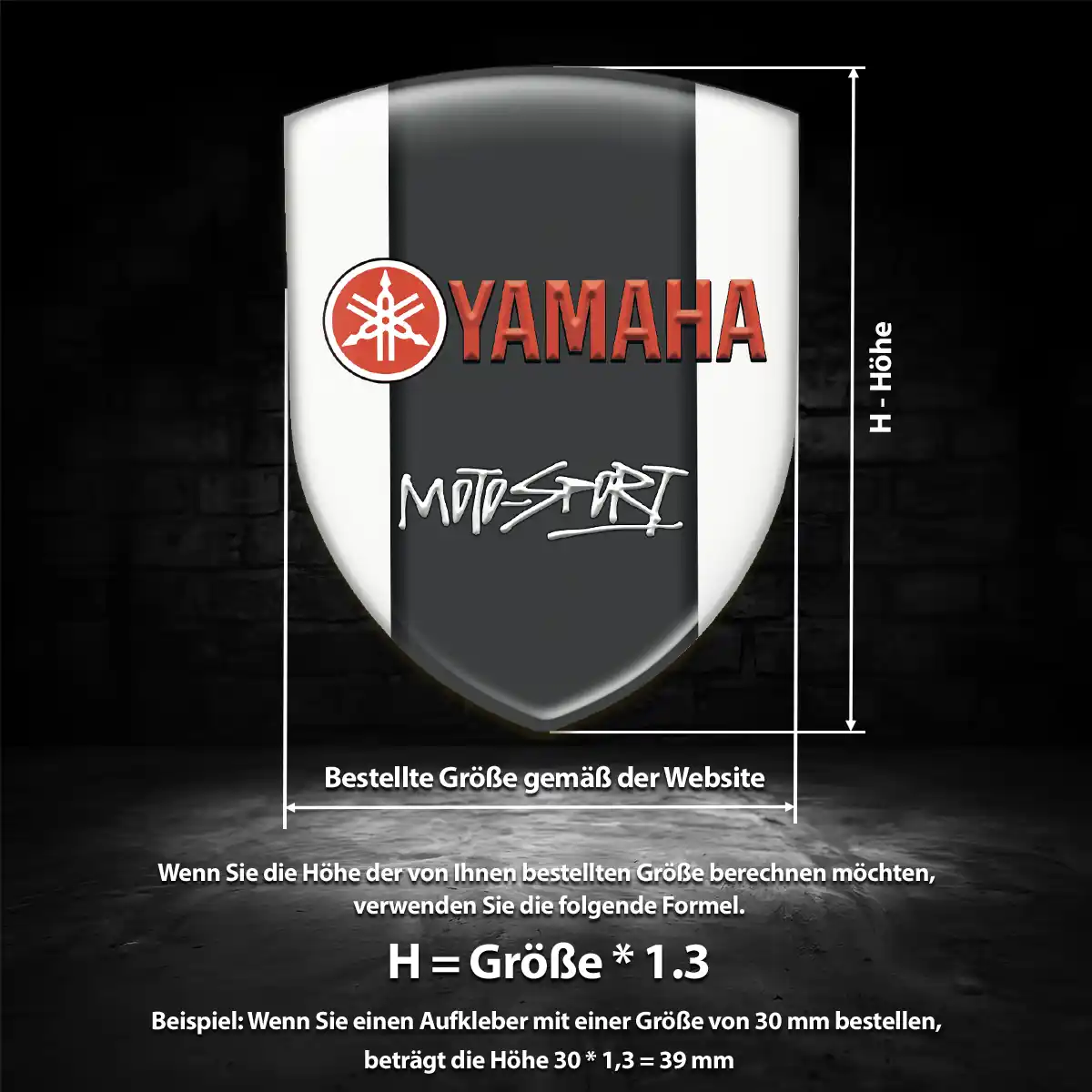 Yamaha Wappen Aufkleber Emblem Modernes Design
