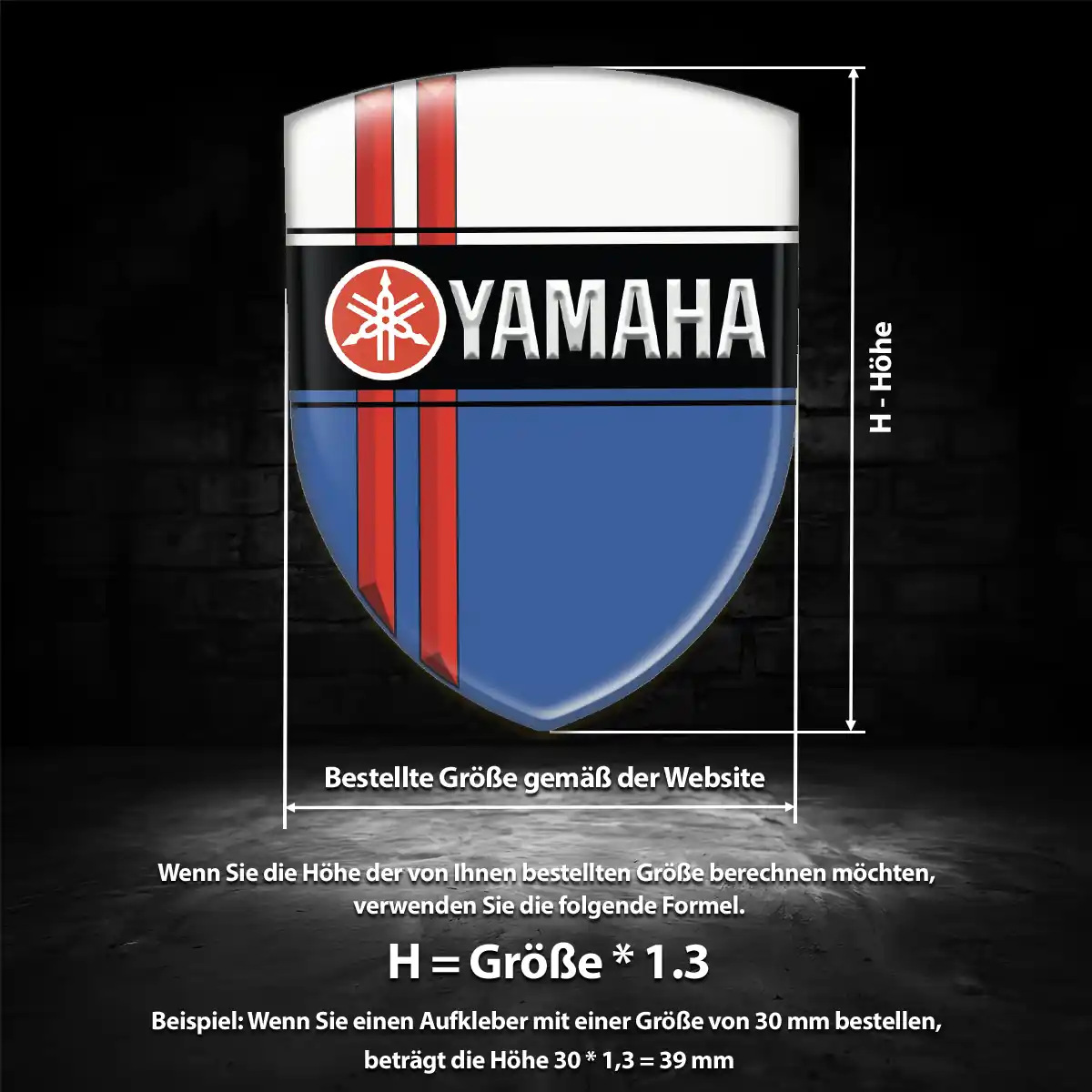 Yamaha Wappen Aufkleber Emblem Premiumqualität
