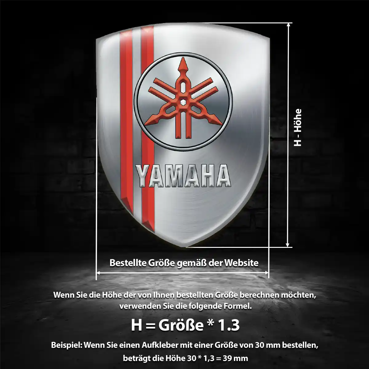Yamaha Wappen Aufkleber Emblem Prestige-Edition
