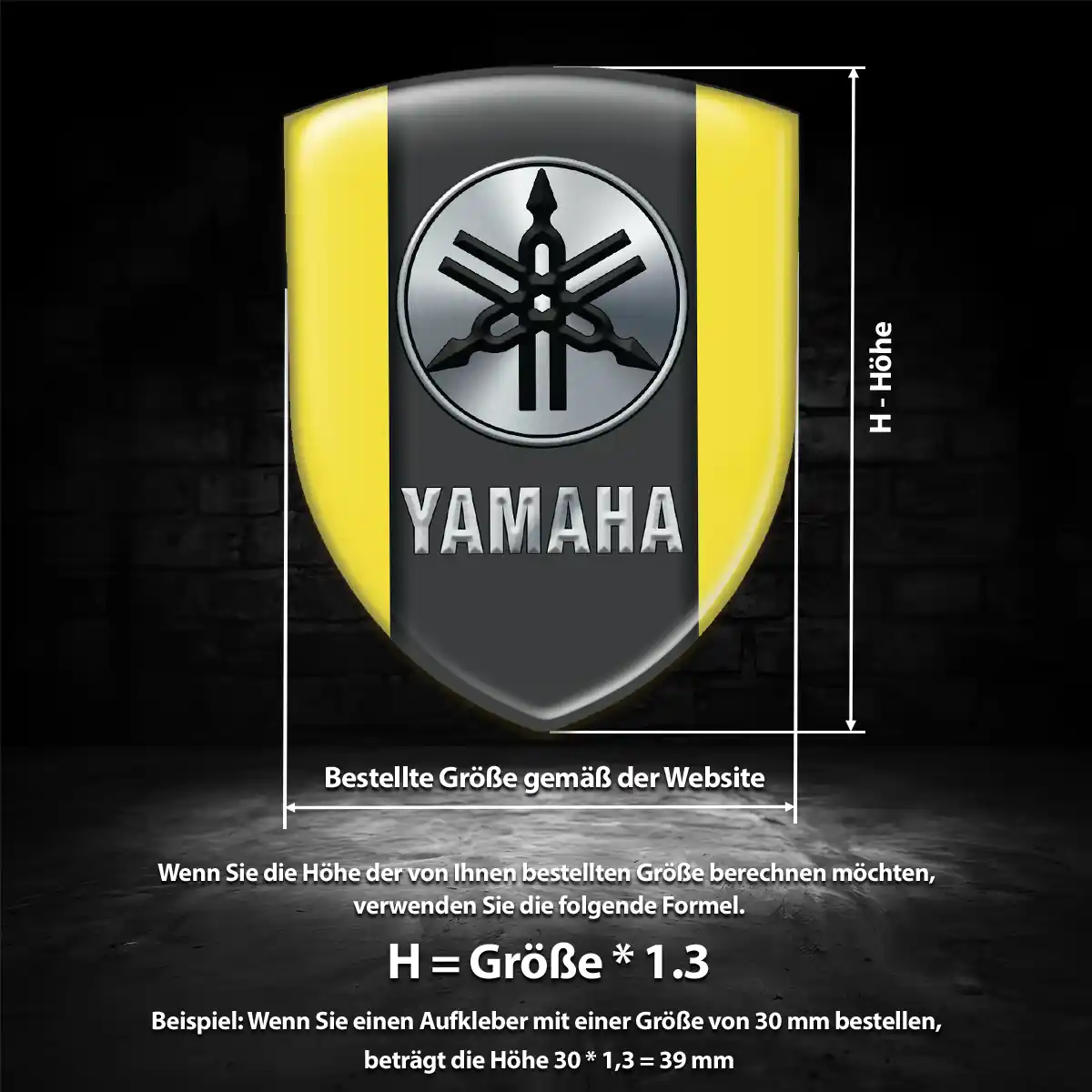 Yamaha Wappen Aufkleber Emblem Sonderedition
