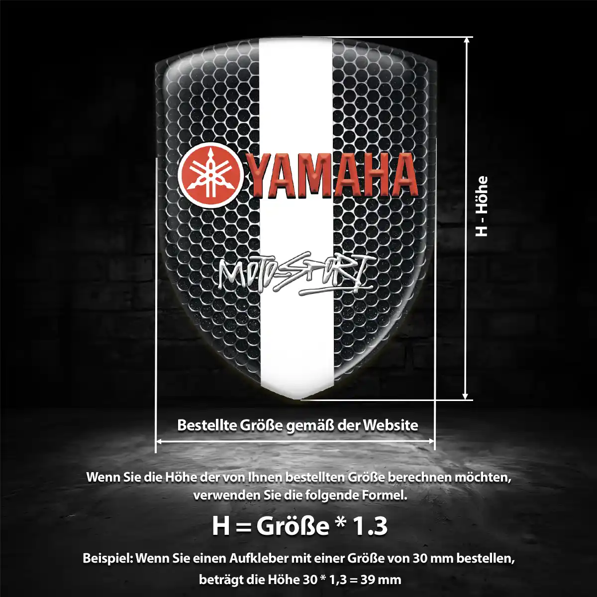 Yamaha Wappen Aufkleber Emblem Verlässliche Qualität