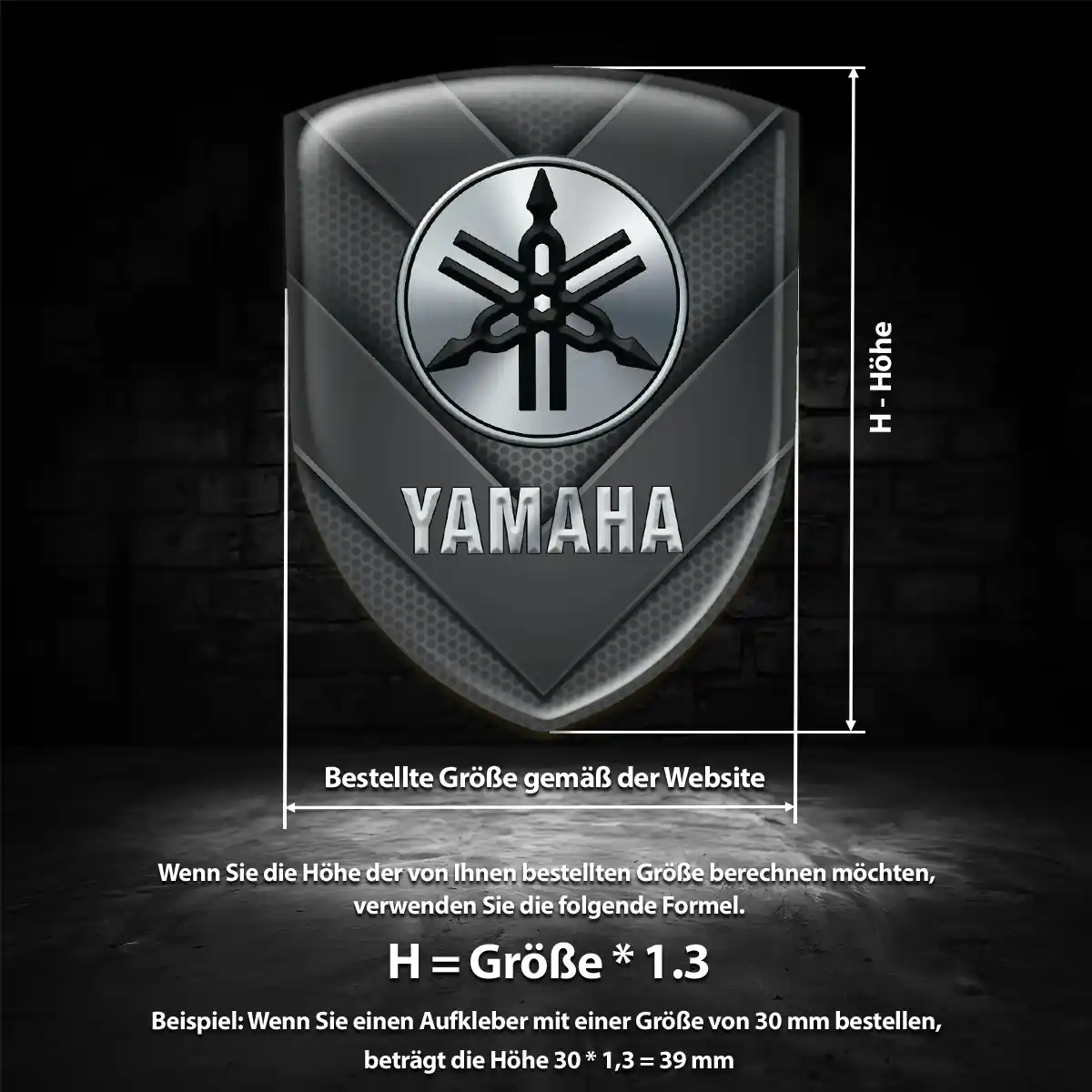 Yamaha Wappen Aufkleber Erstklassige Qualität