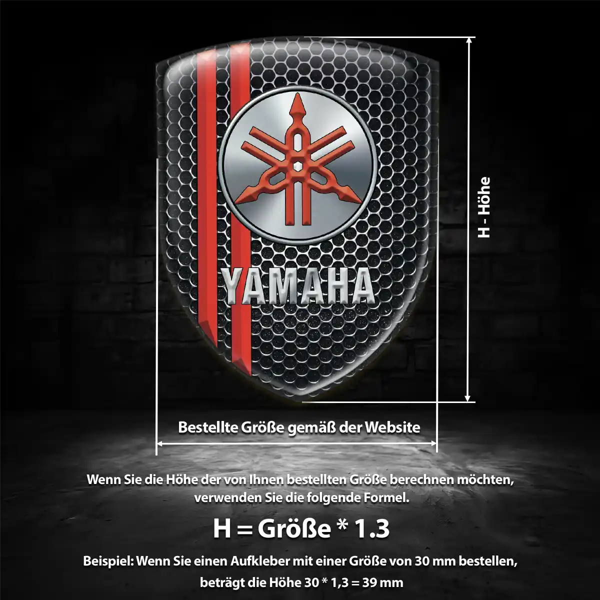 Yamaha Wappen Aufkleber Luxus-Edition
