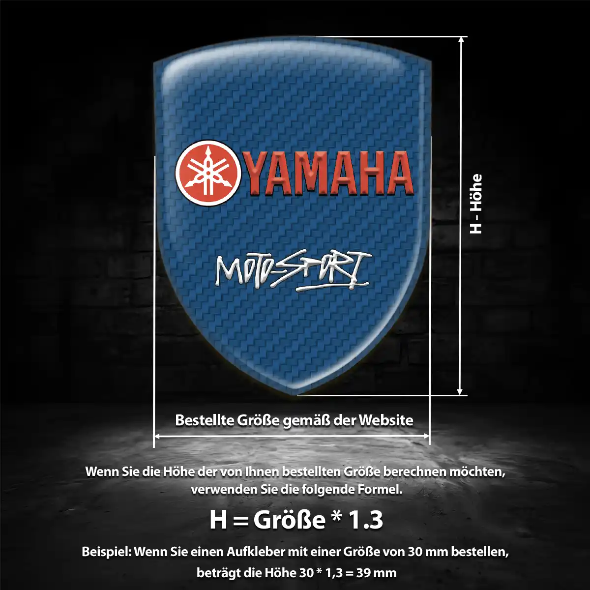 Yamaha Wappen Aufkleber Modernes Design