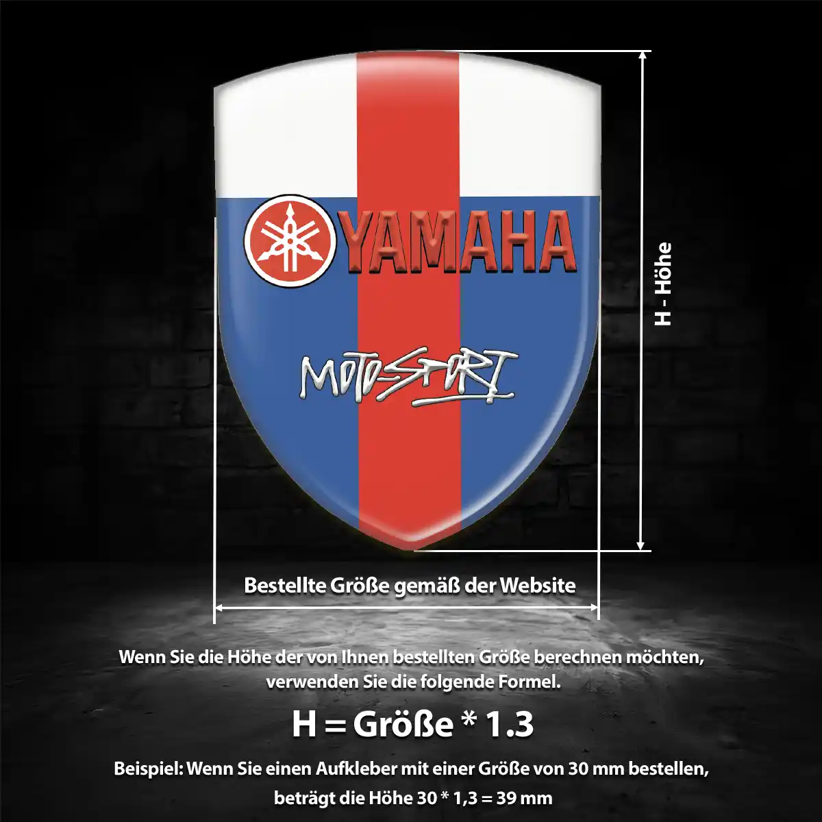 Yamaha Wappen Aufkleber Premium-Edition