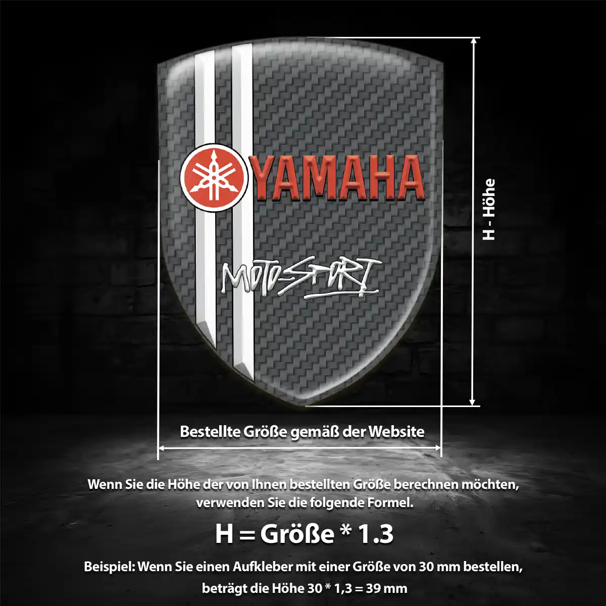 Yamaha Wappen Aufkleber Sonderedition