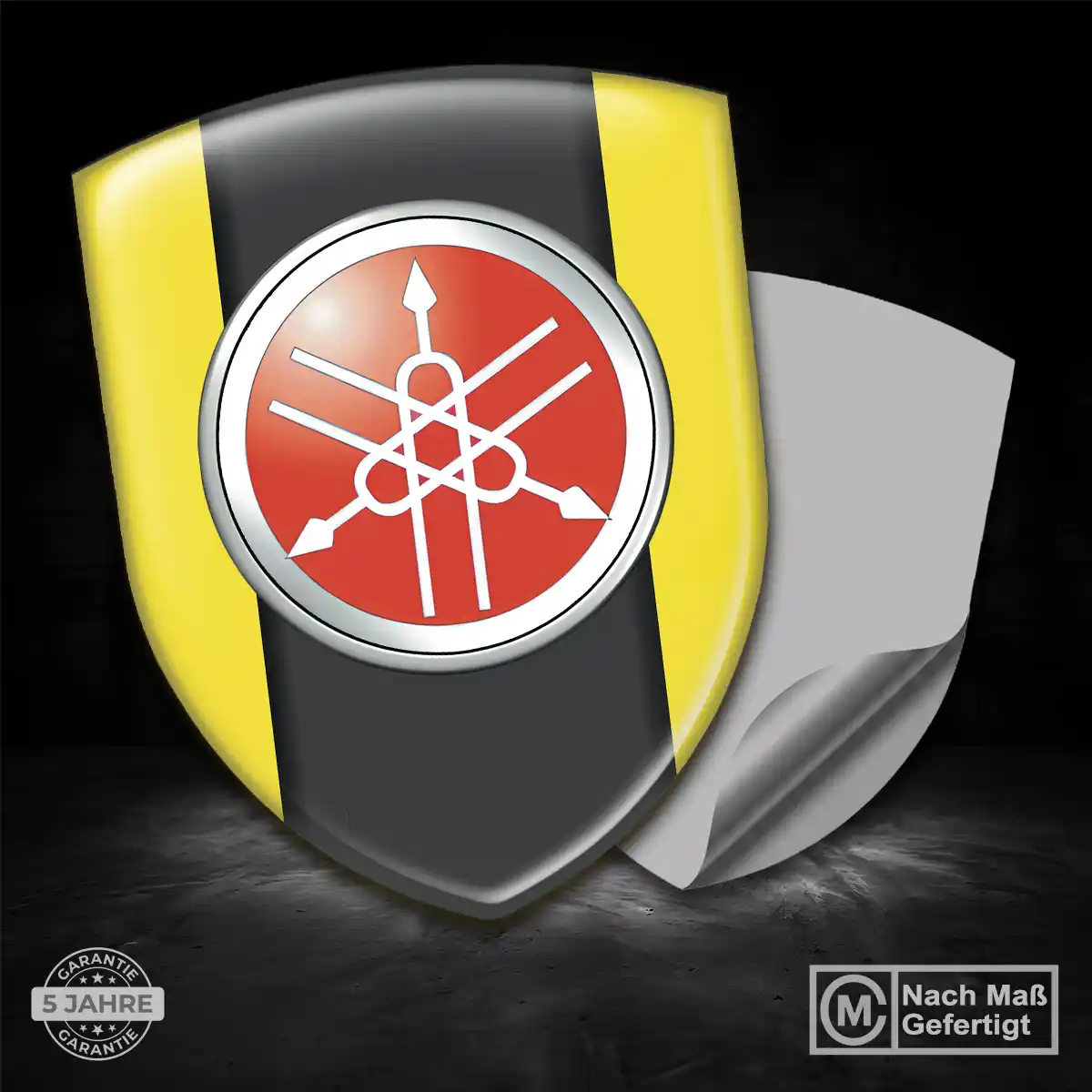 Yamaha Wappen Aufkleber Stilvolles Design