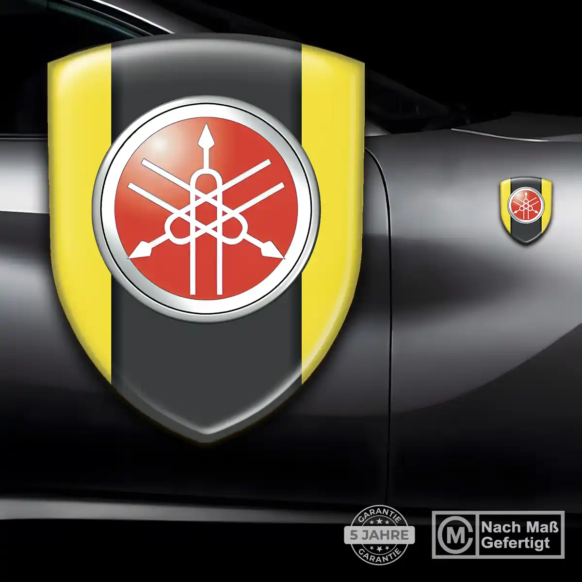 Yamaha Wappen Aufkleber Stilvolles Design