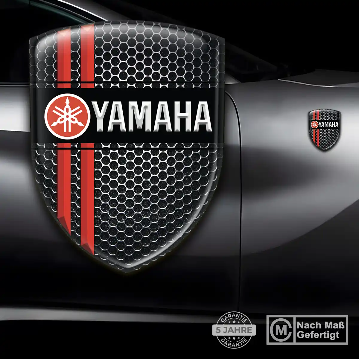 Yamaha Wappen Emblem Aufkleber Ausdrucksstarkes Design
