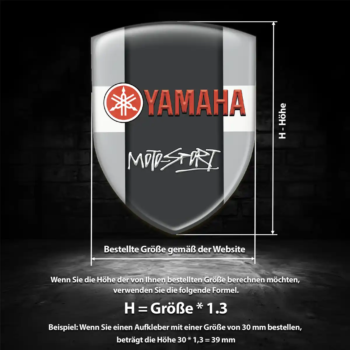 Yamaha Wappen Emblem Aufkleber Auto Edles Design