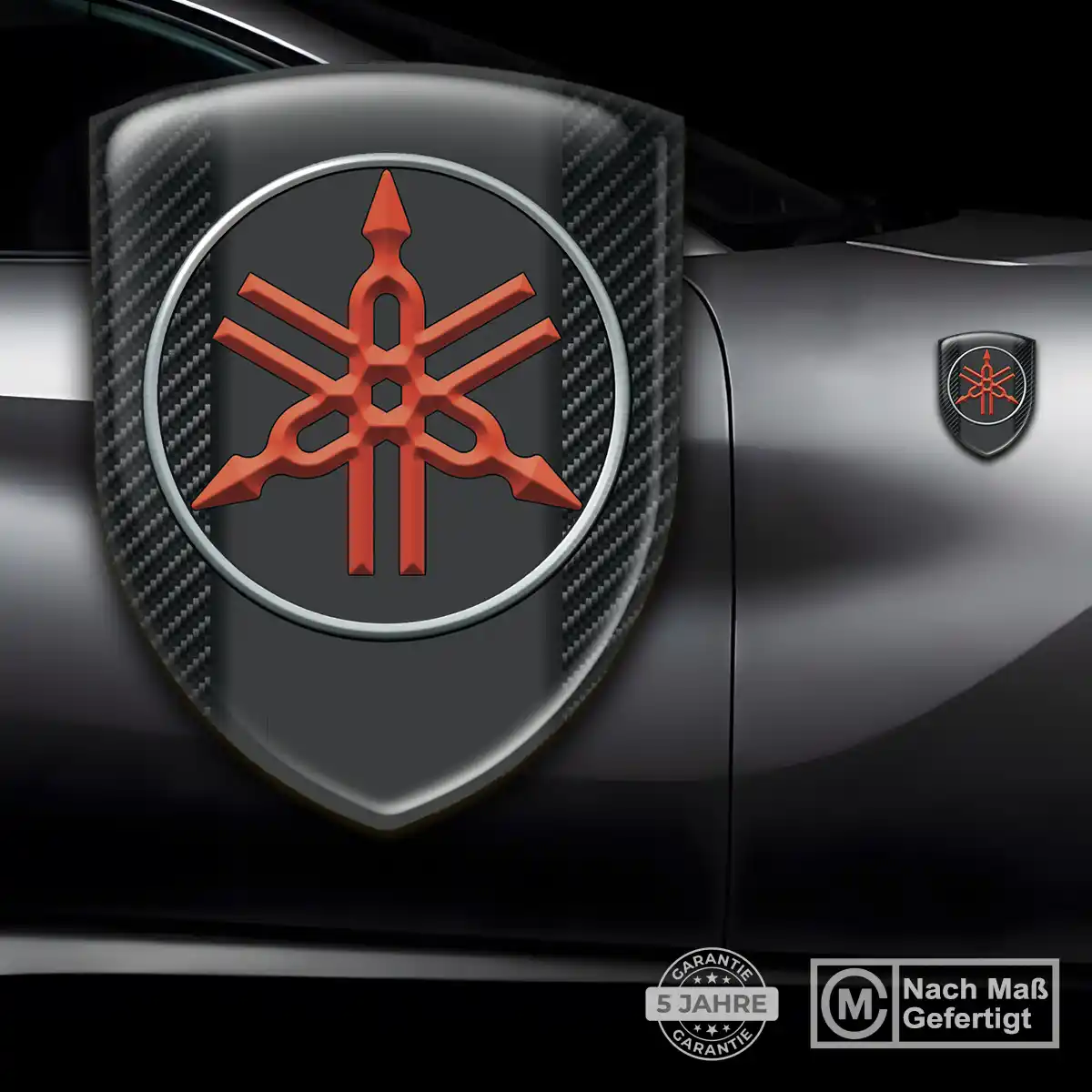 Yamaha Wappen Emblem Aufkleber Überzeugende Qualität