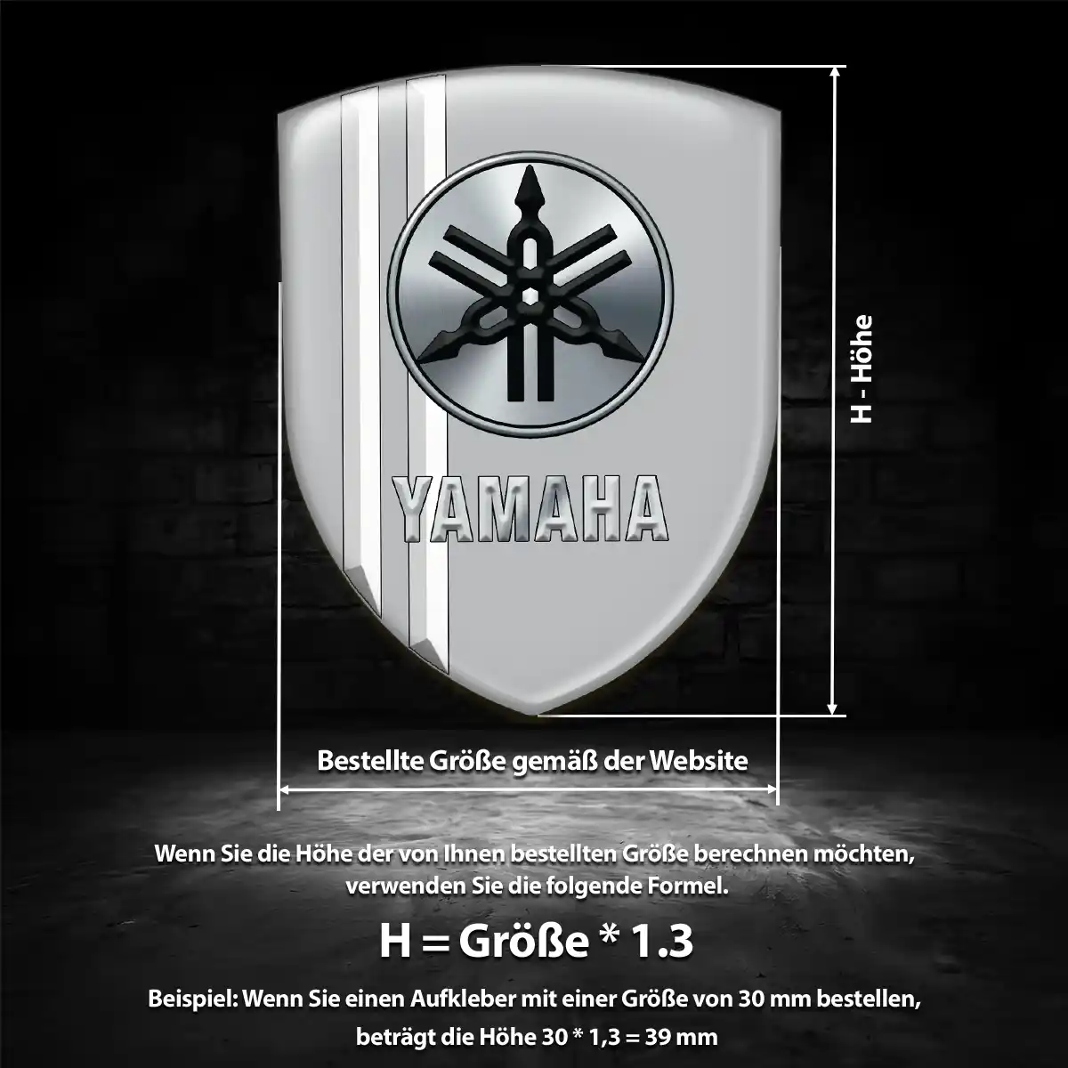 Yamaha Wappen Emblem Aufkleber Elegantes Design