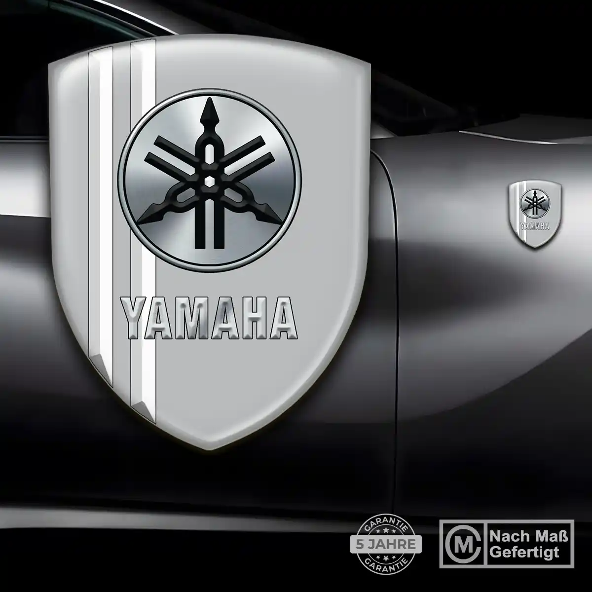 Yamaha Wappen Emblem Aufkleber Elegantes Design