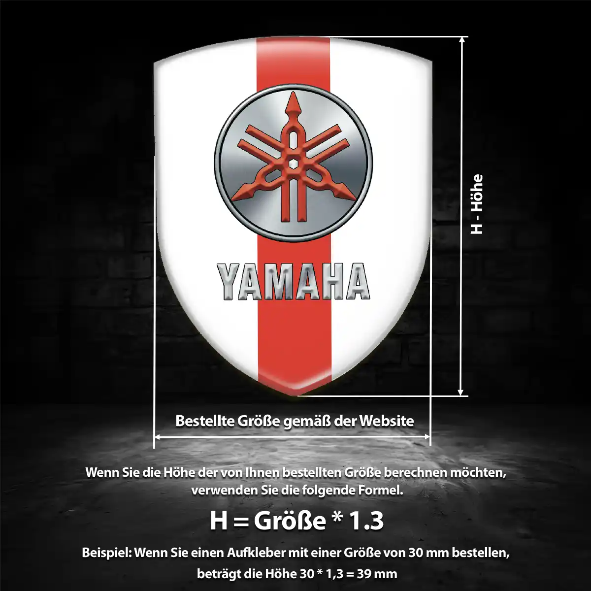 Yamaha Wappen Emblem Aufkleber Erstklassige Qualität