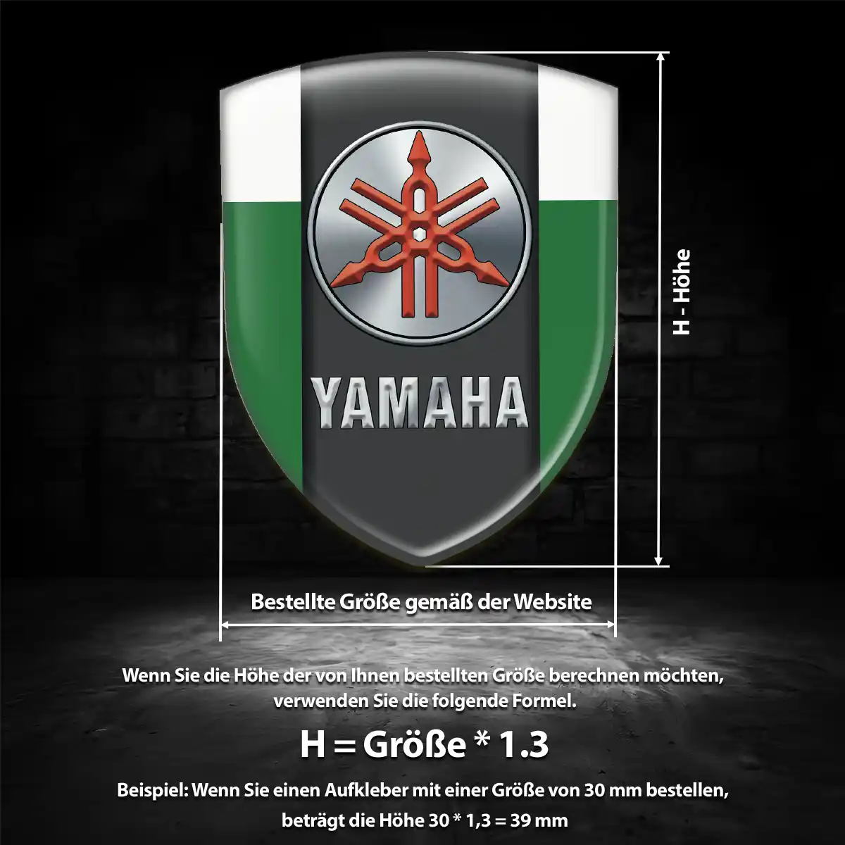 Yamaha Wappen Emblem Aufkleber Exklusiv-Edition