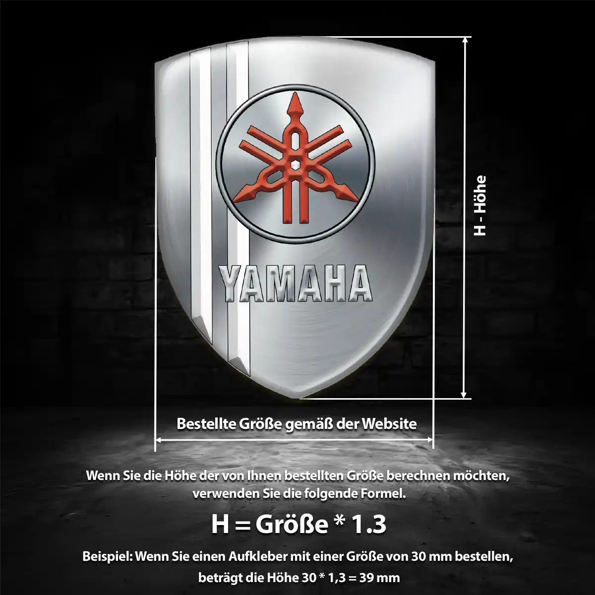 Yamaha Wappen Emblem Aufkleber Höchste Qualität