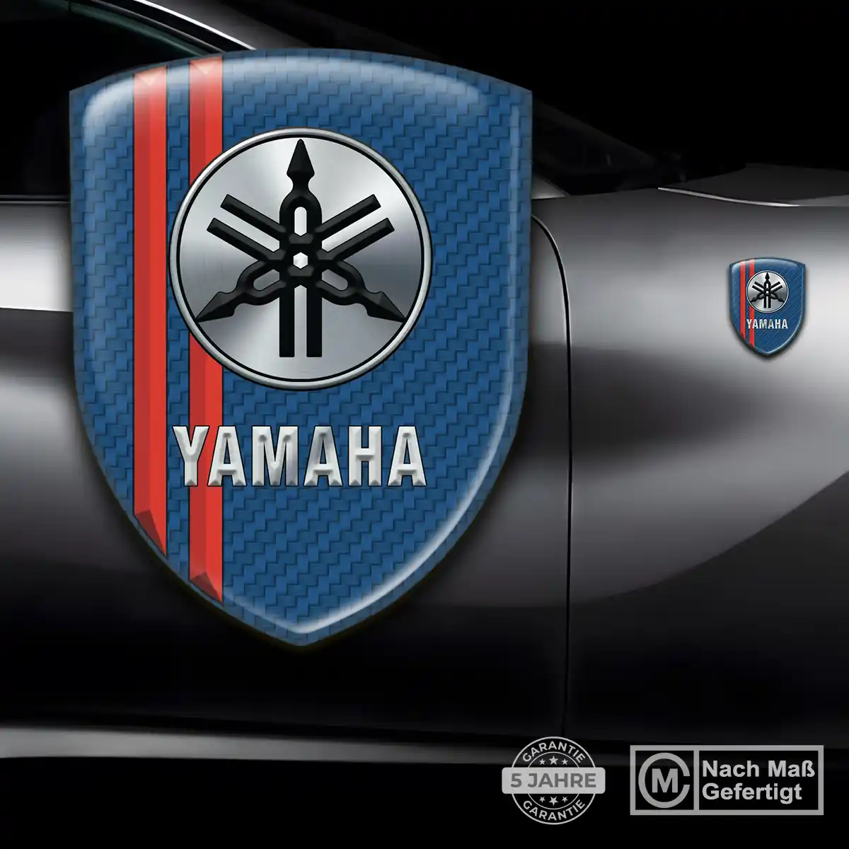 Yamaha Wappen Emblem Aufkleber Hochwertiges Harz